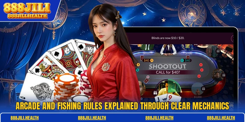Arcade and fishing rules explained through clear mechanics