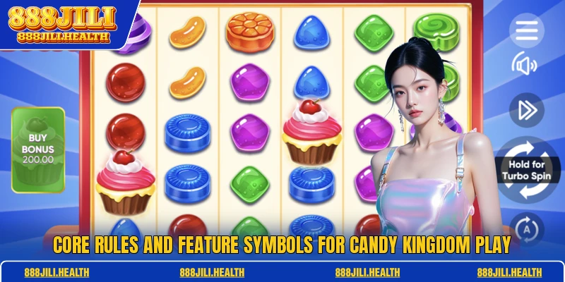 Core rules and feature symbols for Candy Kingdom play