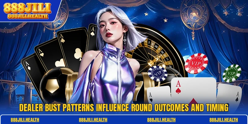 Dealer bust patterns influence round outcomes and timing