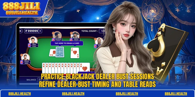 Practice Blackjack Dealer Bust sessions refine dealer-bust timing and table reads