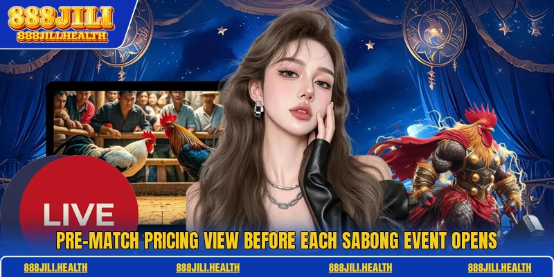 Pre-match pricing view before each sabong event opens