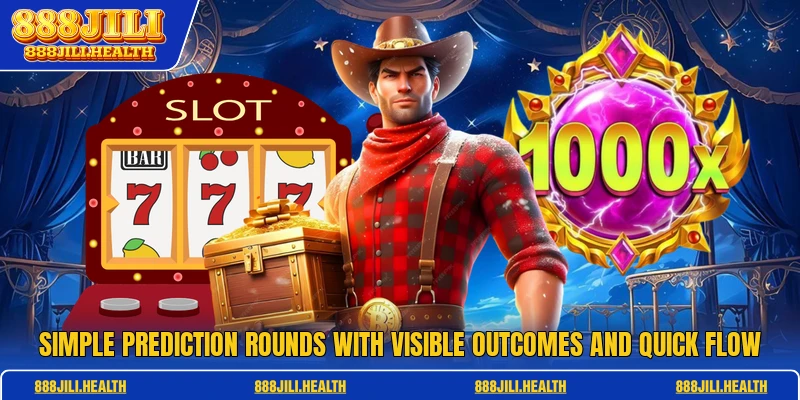 Simple prediction rounds with visible outcomes and quick flow