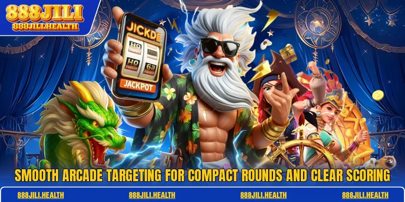 Smooth Arcade targeting for compact rounds and clear scoring